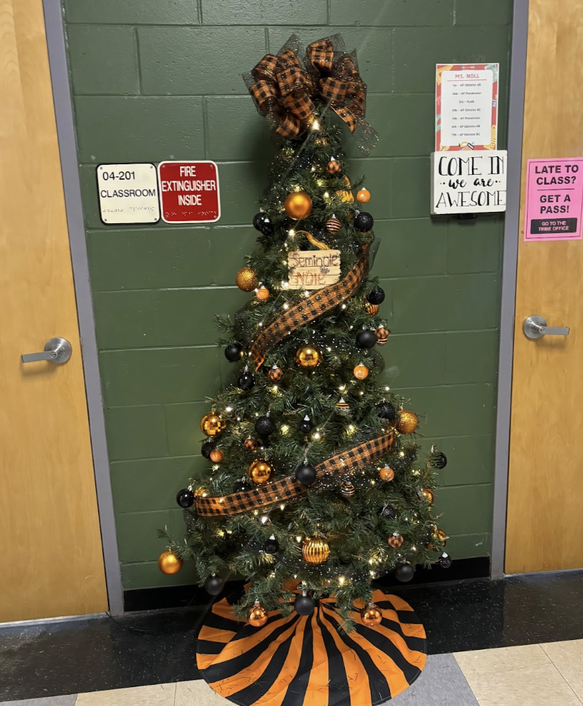 The Seminole Spirit Tree, pictured between Mrs. Bordner and Mrs. Noll’s classes in Tribe Hall.